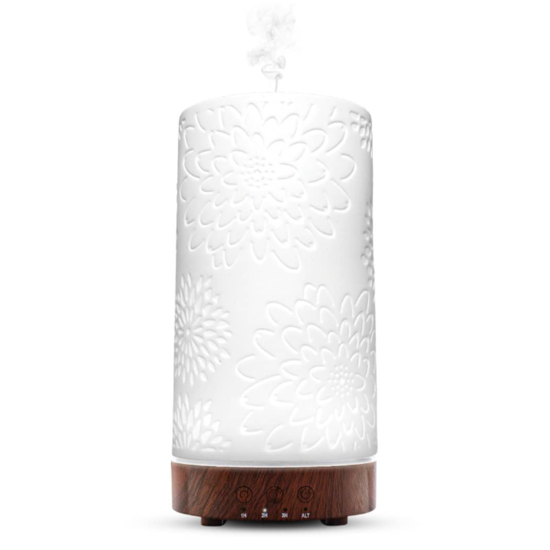Joy Handcrafted Ceramic Essential Oil Diffuser | Floral – GoddessofSpring