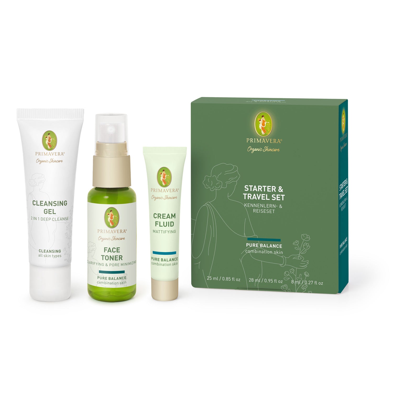 Pure Balance Starter & Travel Set - Organic Skincare Kit – GoddessofSpring