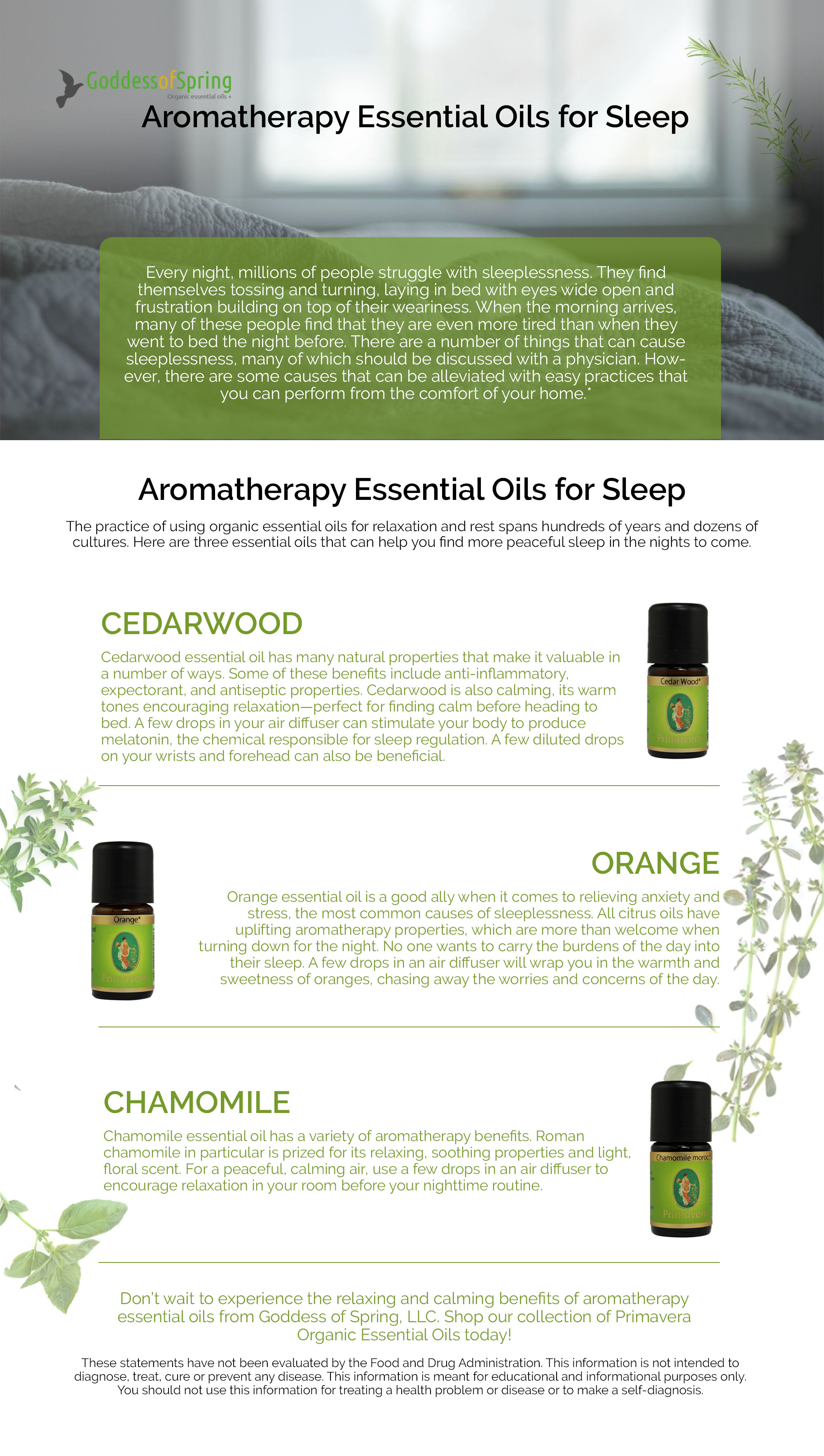 Aromatherapy Essential Oils for sleep